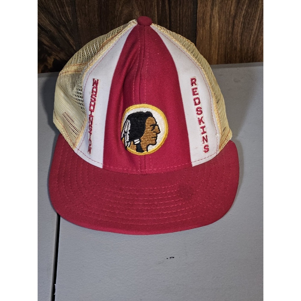Washington Redskins AJD Lucky Stripes NFL Snapback Mesh Hat commanders vtg